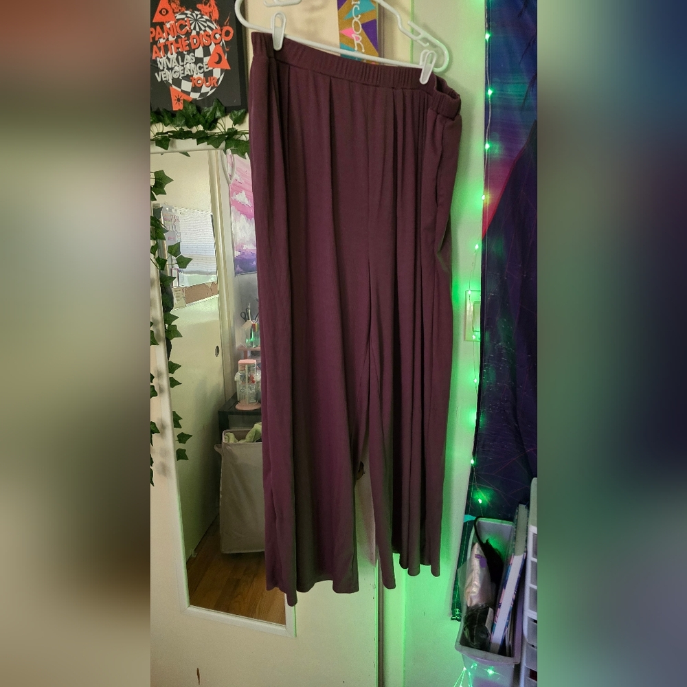 Cider Wide Leg Purple Pants